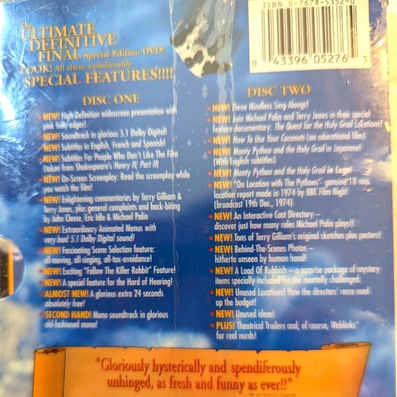 Monty Python And The Holy Grail Special Edition DVD Brand New Sealed - Picture 4 of 5